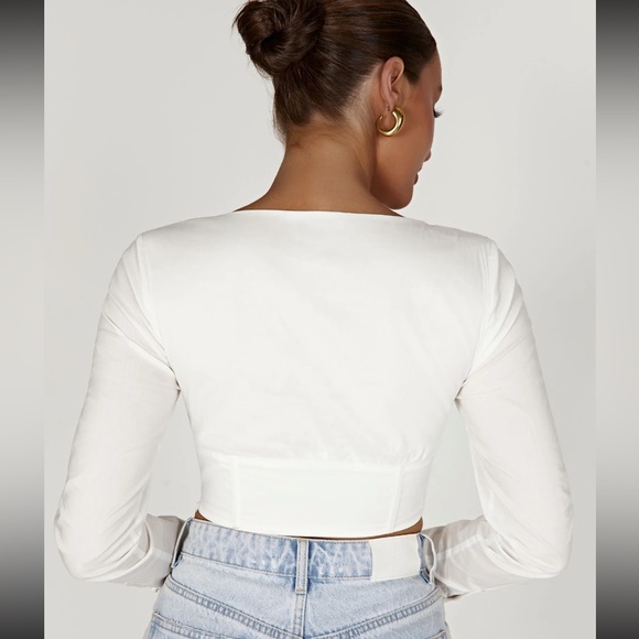 MESHKI ZAHARA SHIRT - white - NWT - Picture 4 of 4